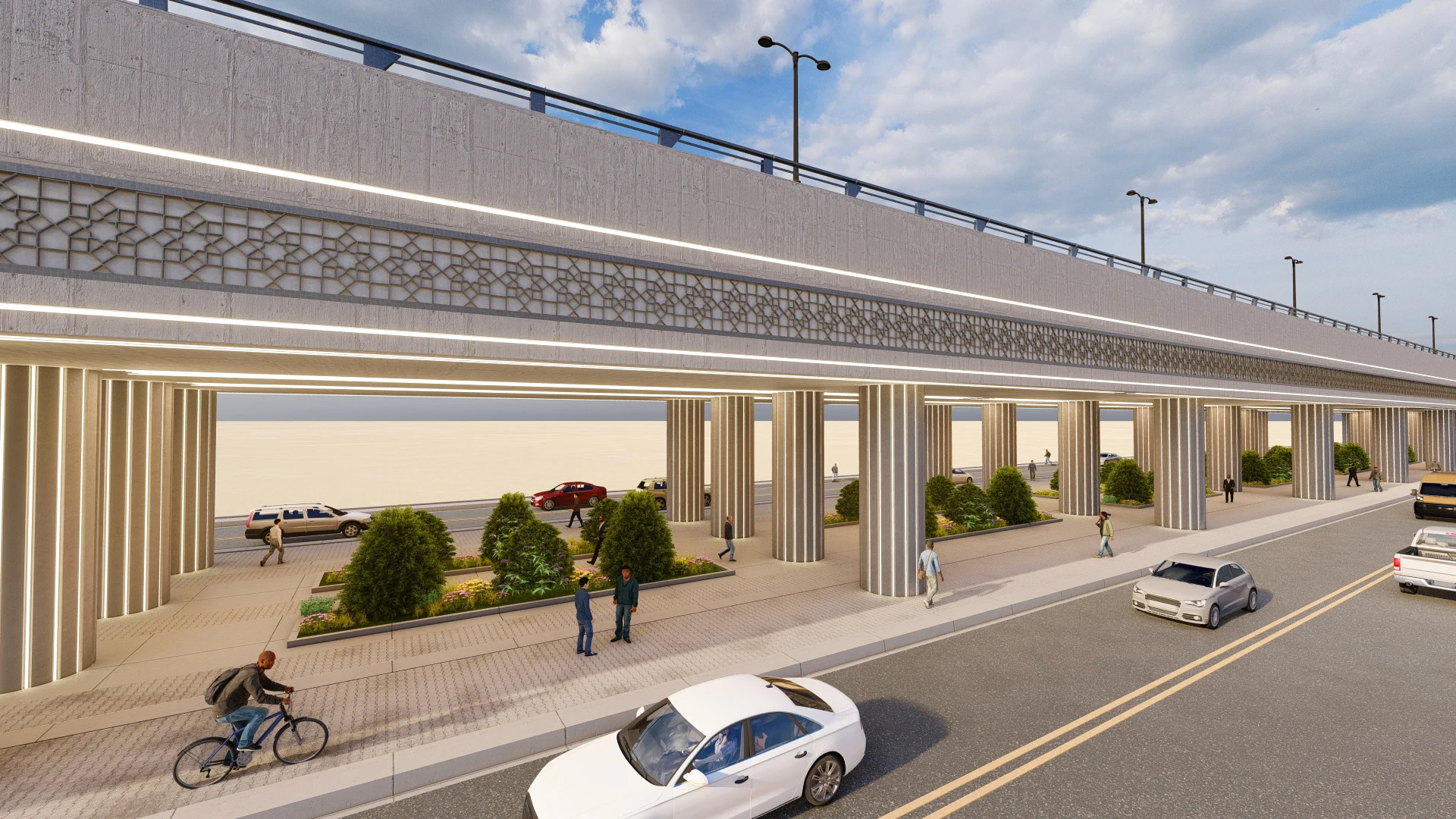 Karbala Bridge architectural visualization