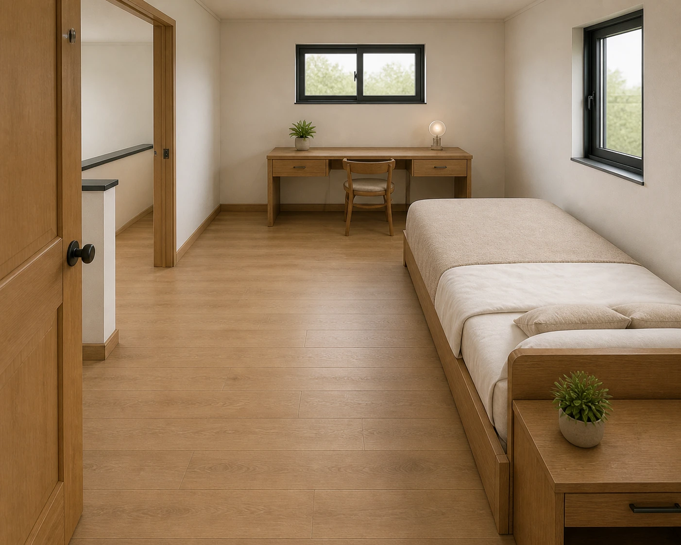 Second bedroom with study area
