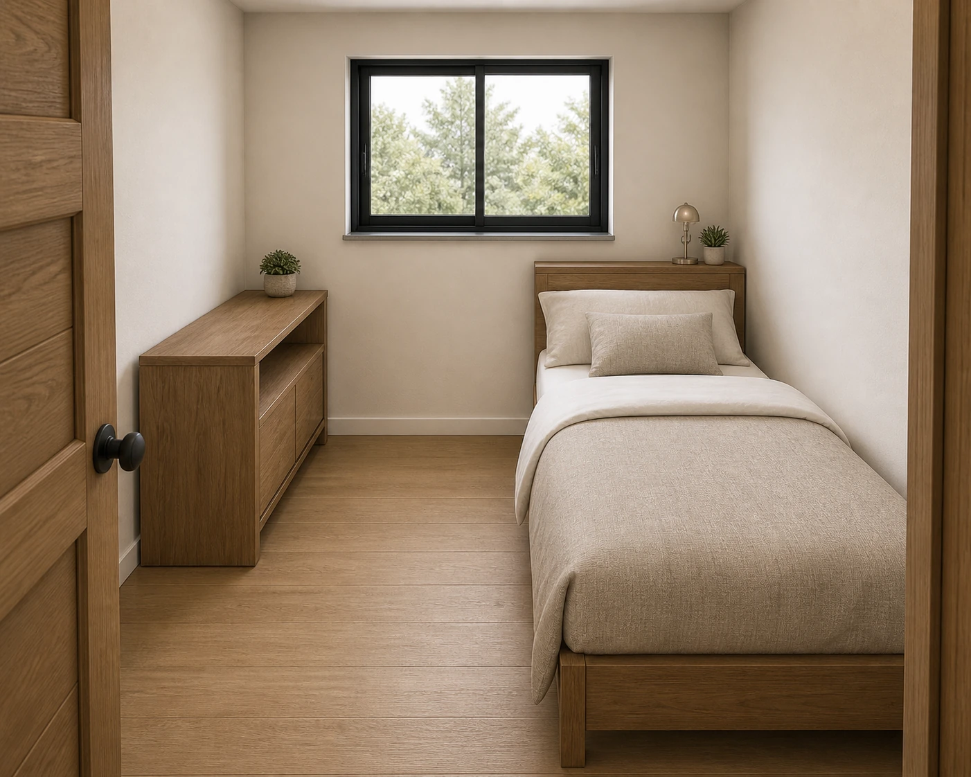 Third bedroom viewed from the doorway